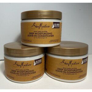 Shea Moisture Deep Moisturizing Leave-In Conditioner Curly to Coily Hair LOT x3